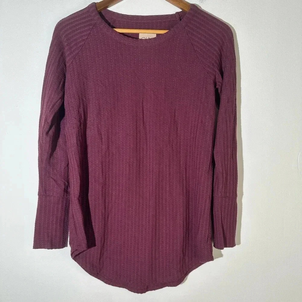 Chaser Raglan Sleeve Waffle Pattern Top - Picture 3 of 5